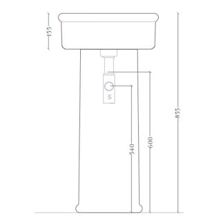 Пьедестал для раковины Artceram BRERA BRC001 01 00 черный
